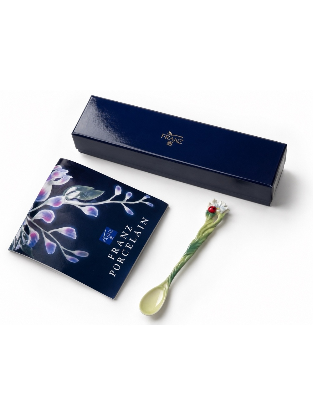 Franz Porcelain Ladybug Spoon FZ00139 Boxed Retired Collectible